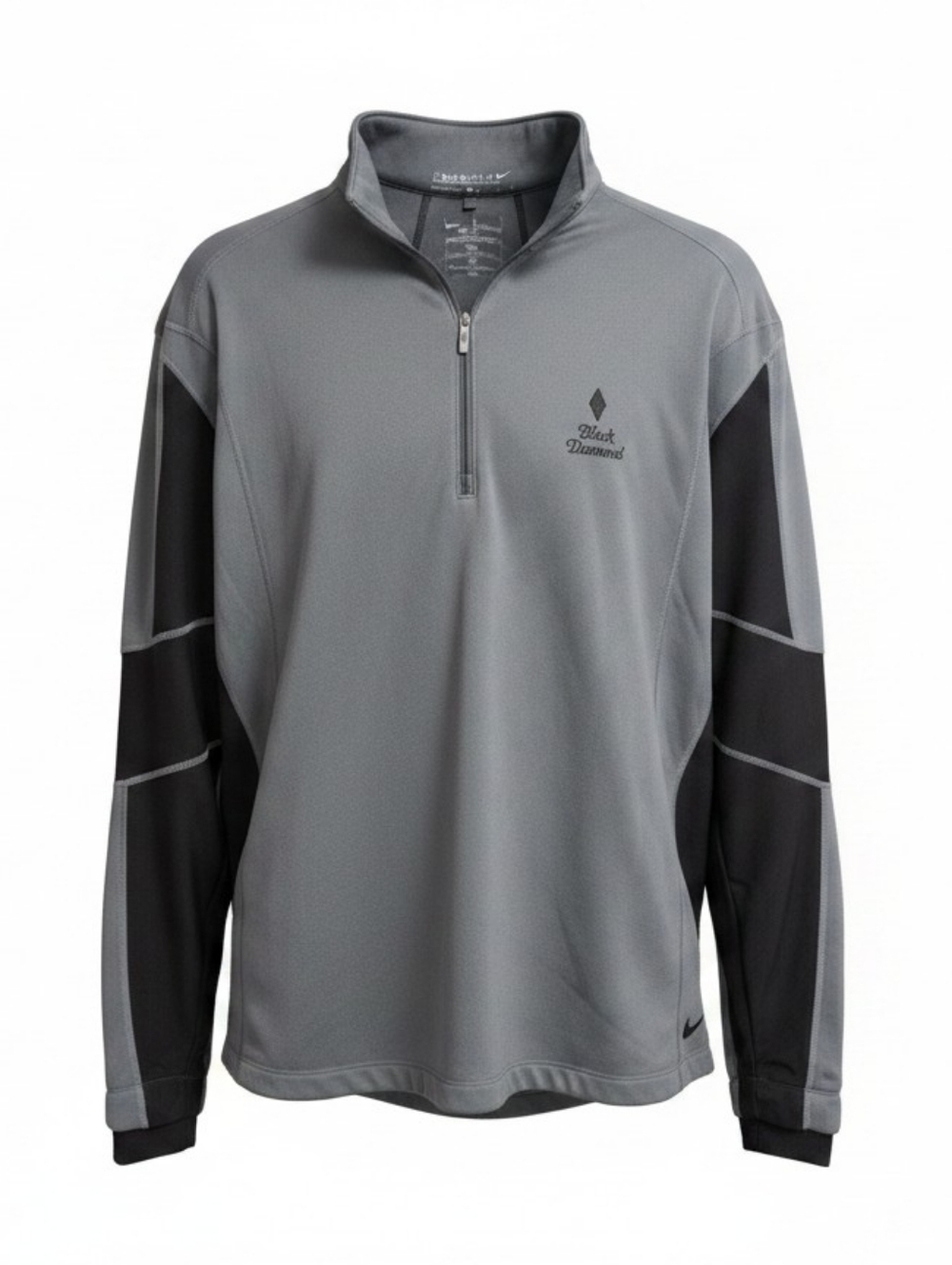 Men’s Nike Thermafit Golf Pullover 1/4 Zip Gray Sze Large Black Diamond